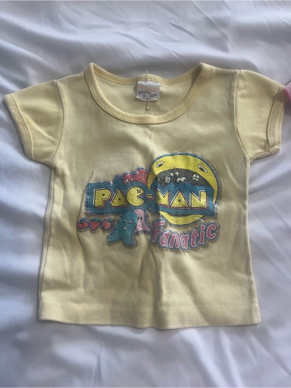 Vintage Kids Yellow Pac-Man Graphic  Tee